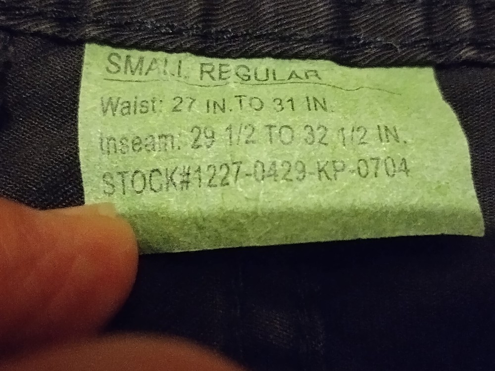 PREOWND US MILITARY pant ...black...size small