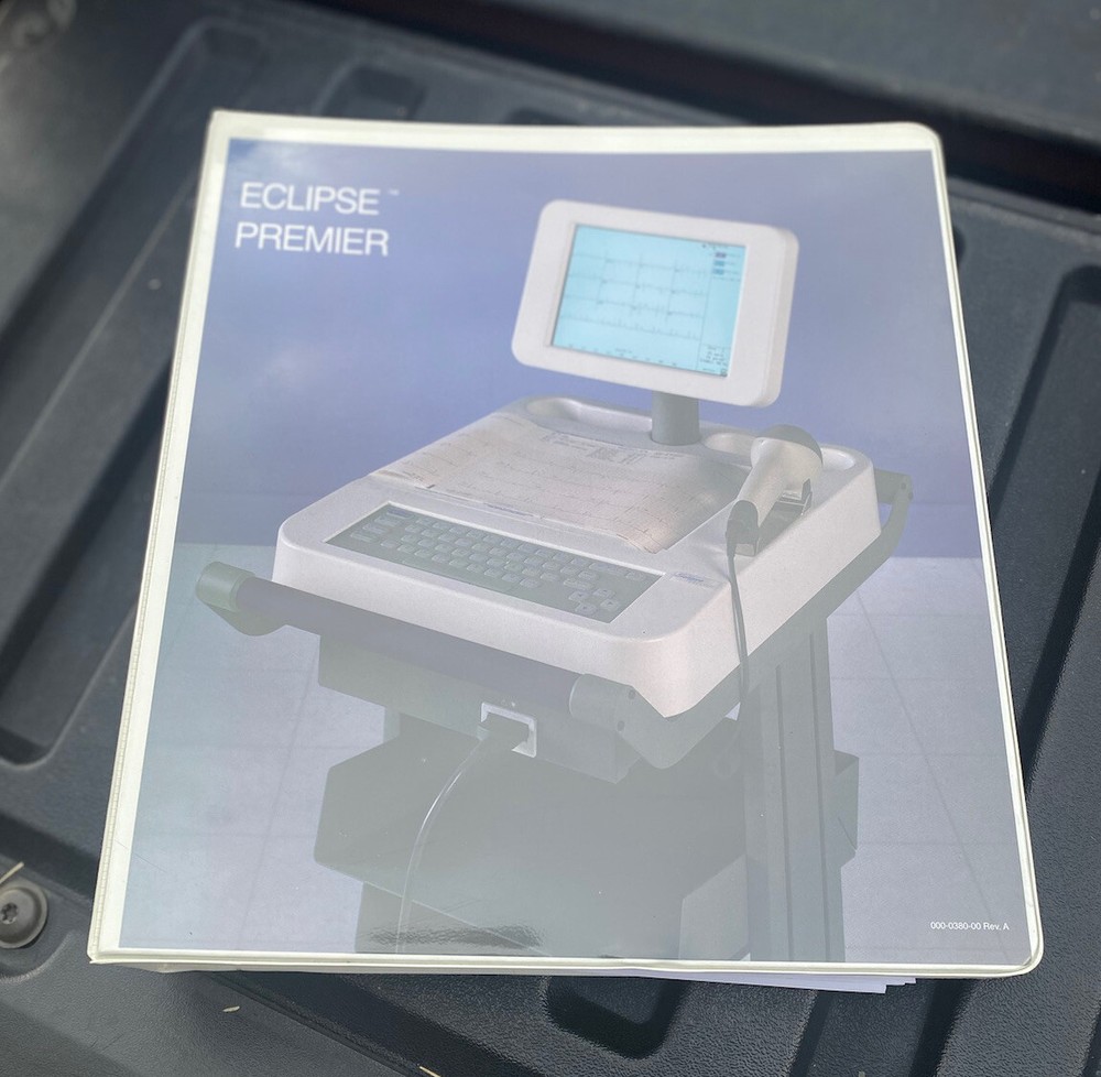 BURDICK ECLIPSE PREMIER RESTING ECG MACHINE Book Manual