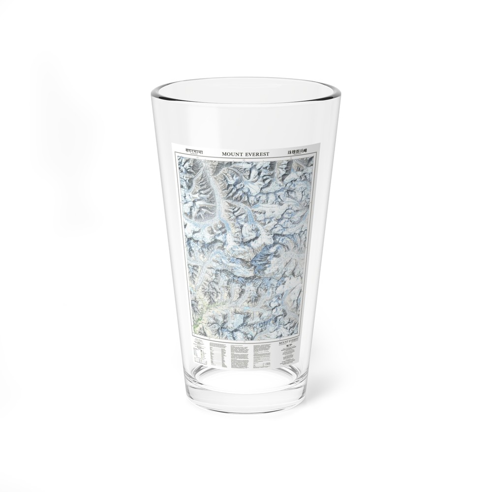 Mount Everest (1988) (Map) Pint Glass 16oz