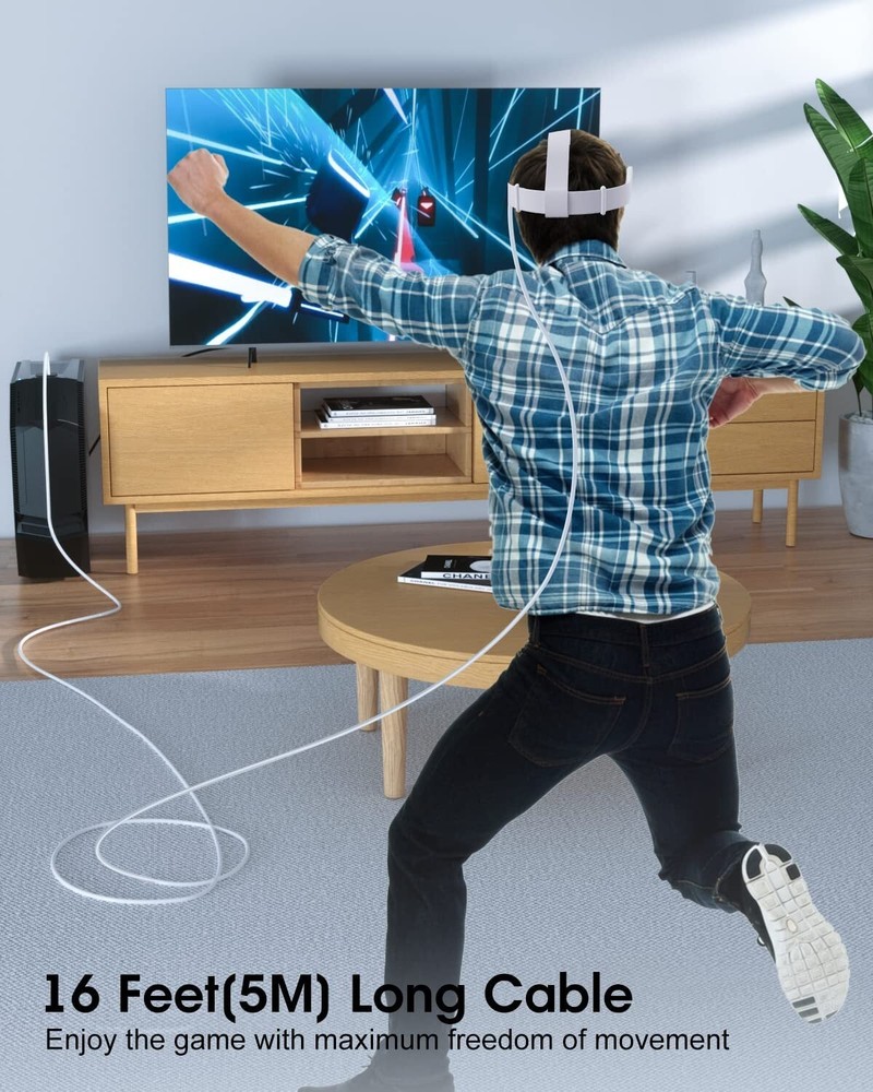 Link Cable for Oculus Quest 2 , 16 FT Link Cable for Oculus