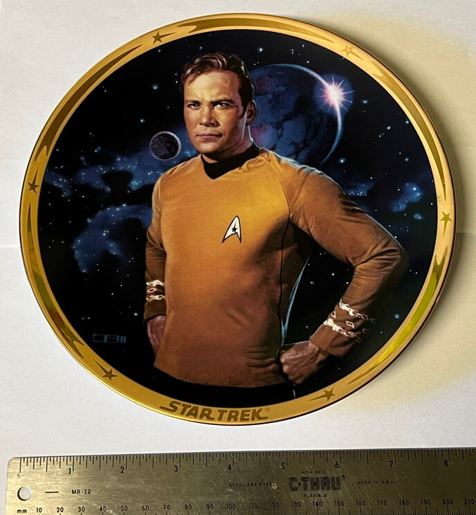 Hamilton Star Trek Captain Kirk Collector Plate Sci-fi Vintage