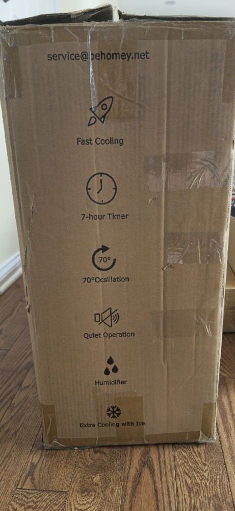 Small Portable Air Conditioner 110V Evaporative Cooler 23" White w/ Remote