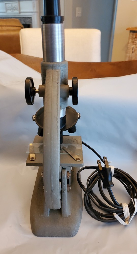 Vintage Black Microscope. Bin#8