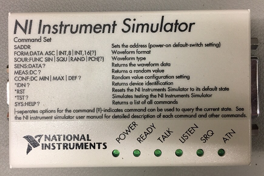 National Instruments NI Instrument Simulator