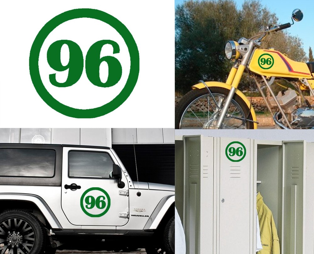 Number 96, Sticker Vinyl Version v1c