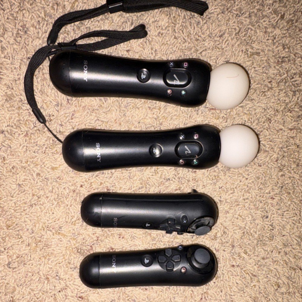 Sony Move Motion Controller CECH-ZCM1U & Navigation Controller CECH-ZCS1U (2 ea)