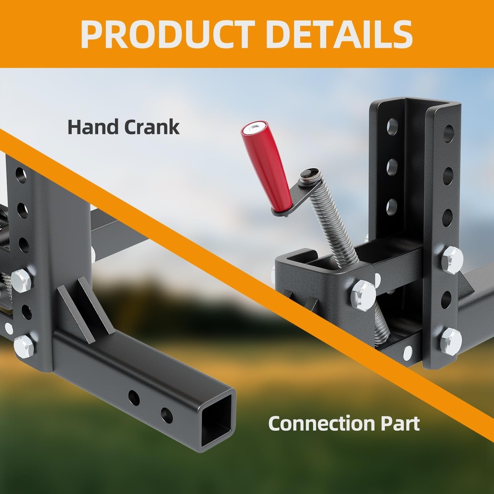 Manual Implement Lift ,ATV/UTV Lift System 1-Point Quick Attach ,Fit 2" Receiver