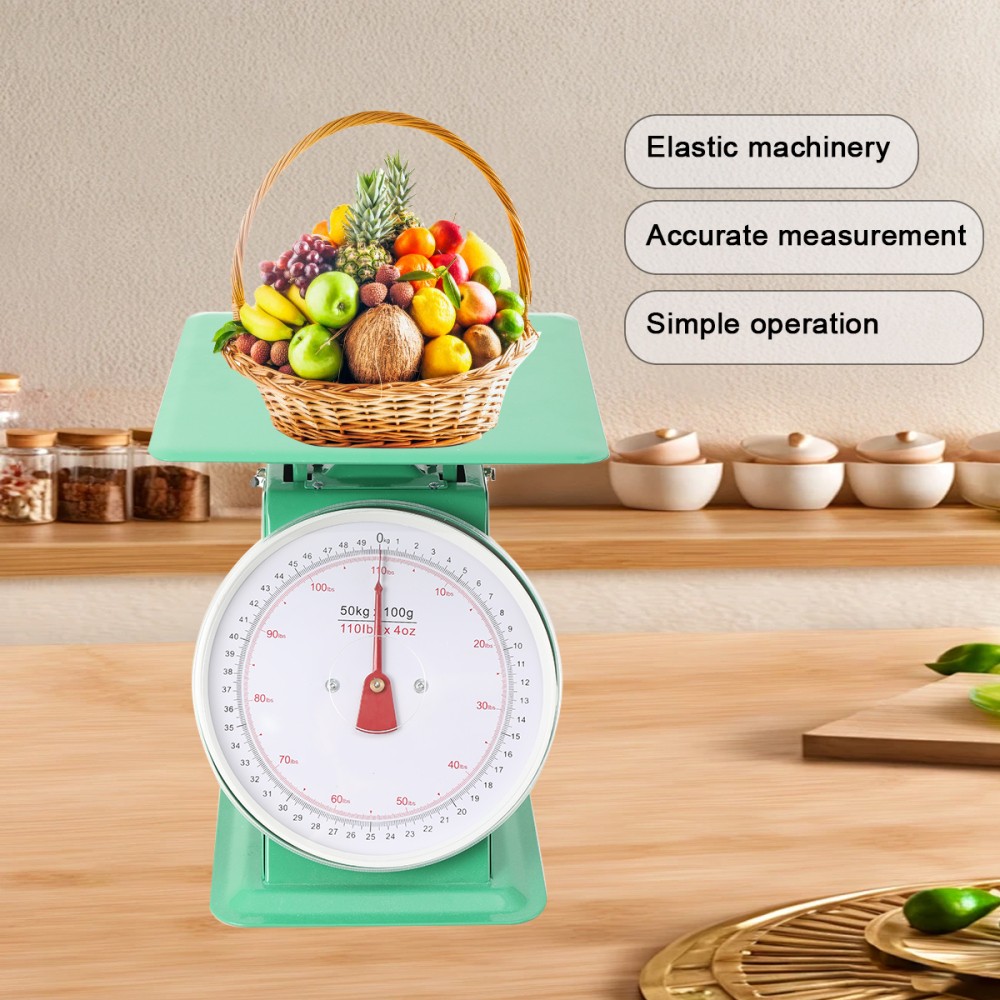 110LBS Mechanical Kitchen Scale,Heavy Duty Portion-Control Mechanical Kitchen