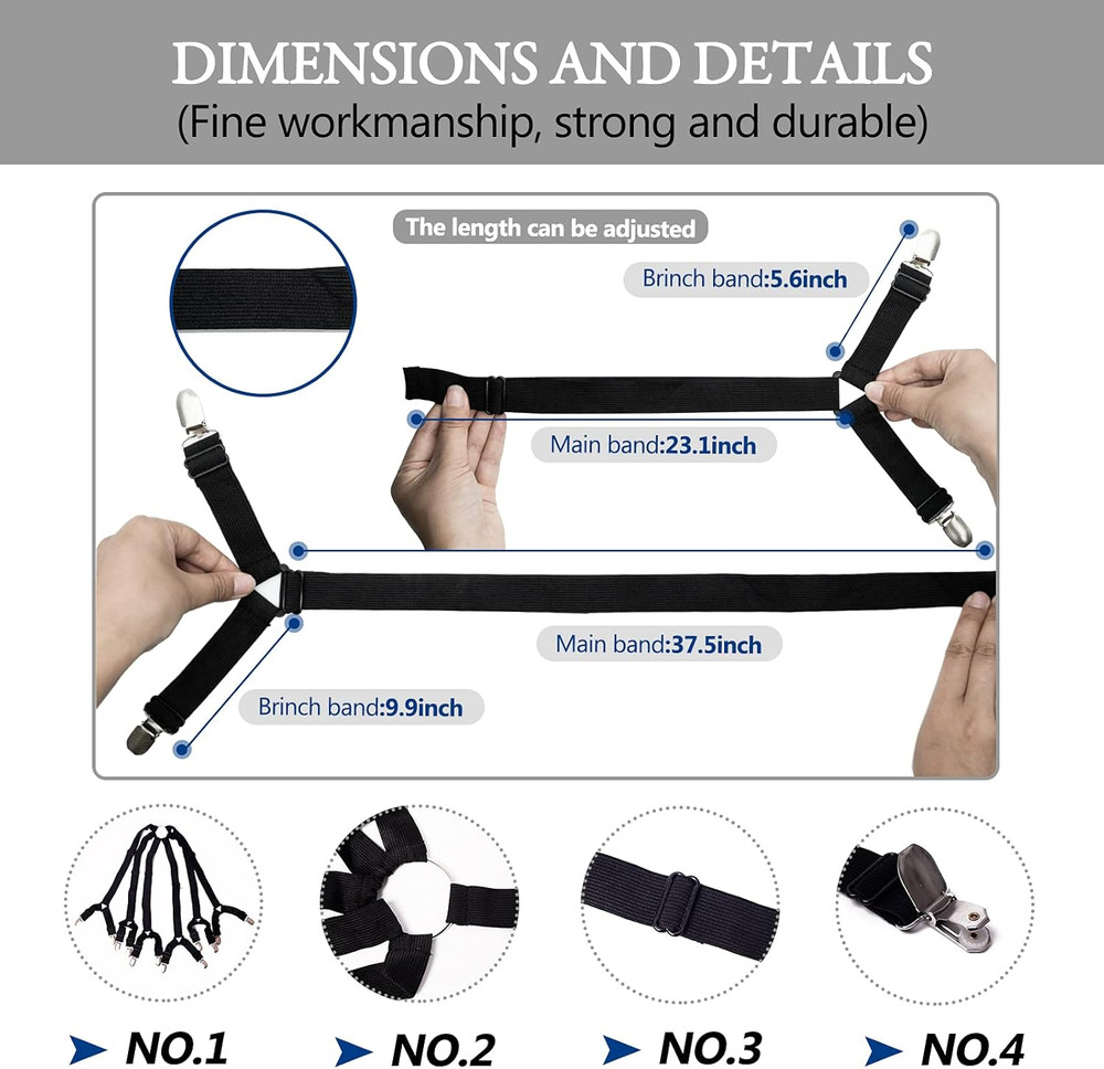 Gift for Mum!Sheet Fasteners Keepers-Adjustable Elastic Bed Sheet Holder Straps