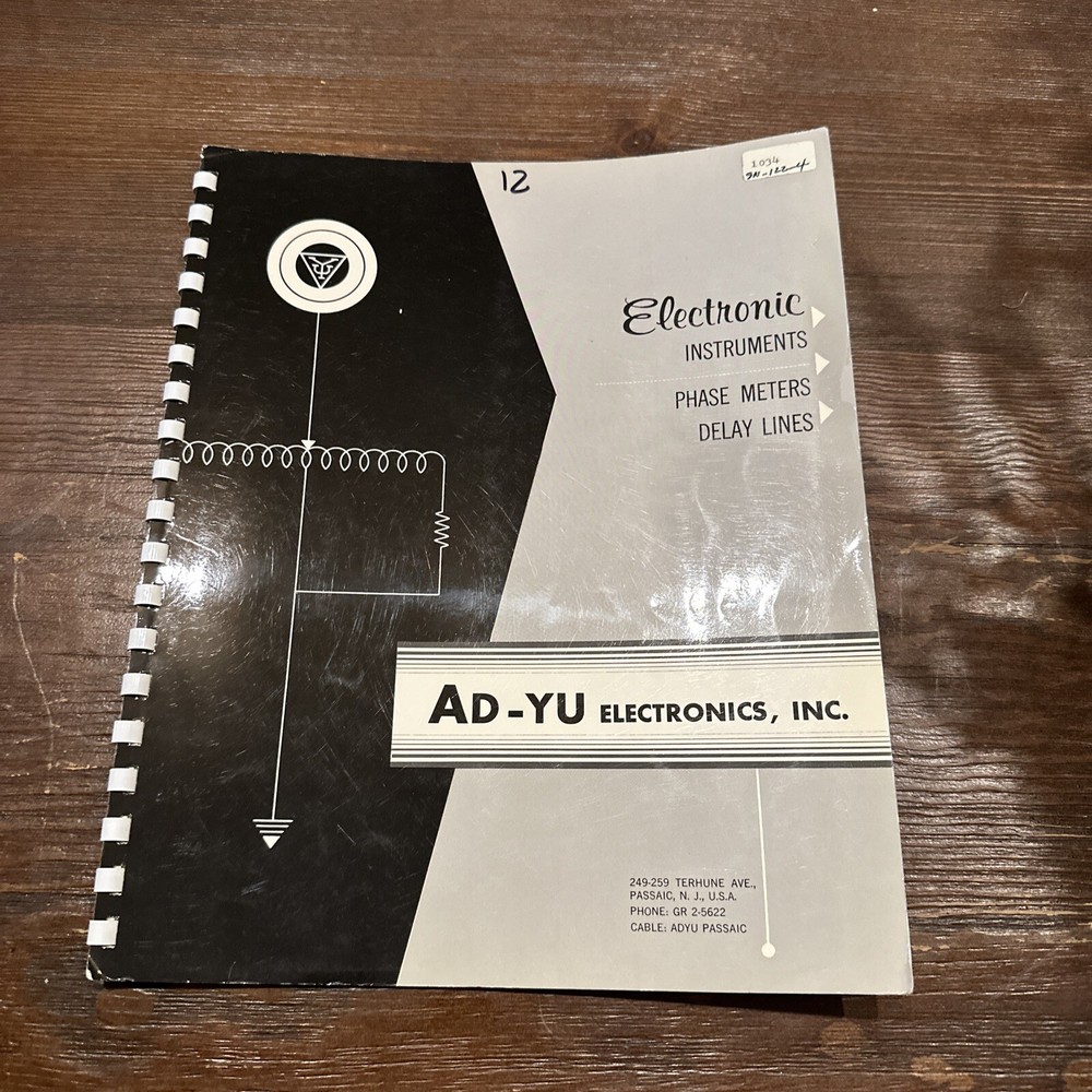 AD-YU Electronics Type 1034 Dual-Channel Synchronous Filter Manual