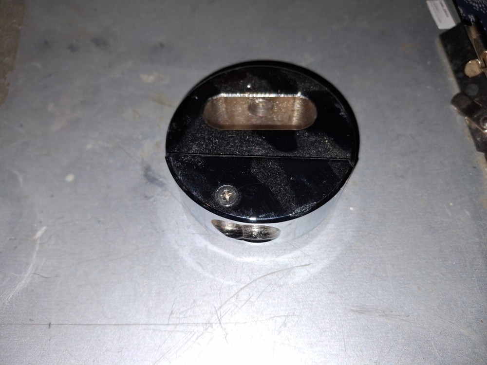 2 chrome puck style locks set