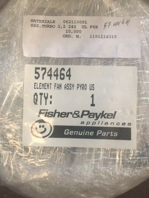 Fisher / Paykel 574464 Element Fan Assy (NEW)