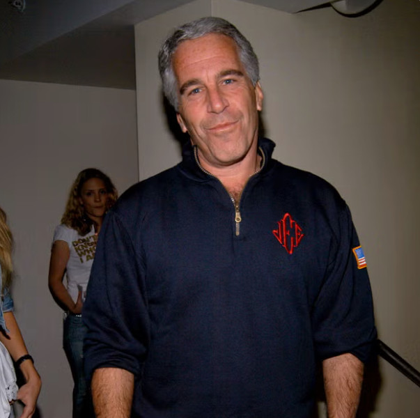 embroidered Jeffrey Epstein quarter zip