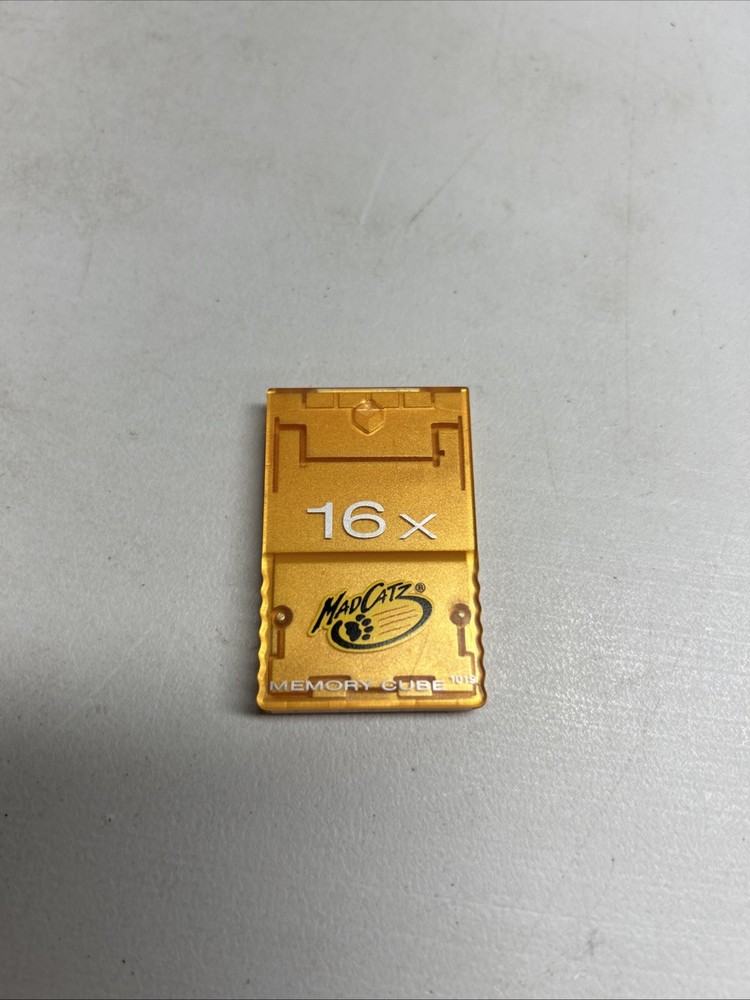 Gamecube Orange 16x Memory Cube Card Mad Catz 1019 For GameCube Preowned