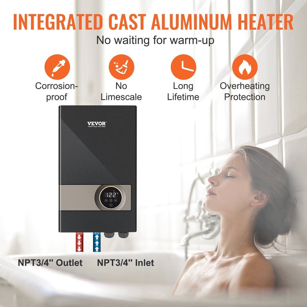 18kW Instant Water Heater 24/7 Hot Water & Digital Temp Display & Easy Install