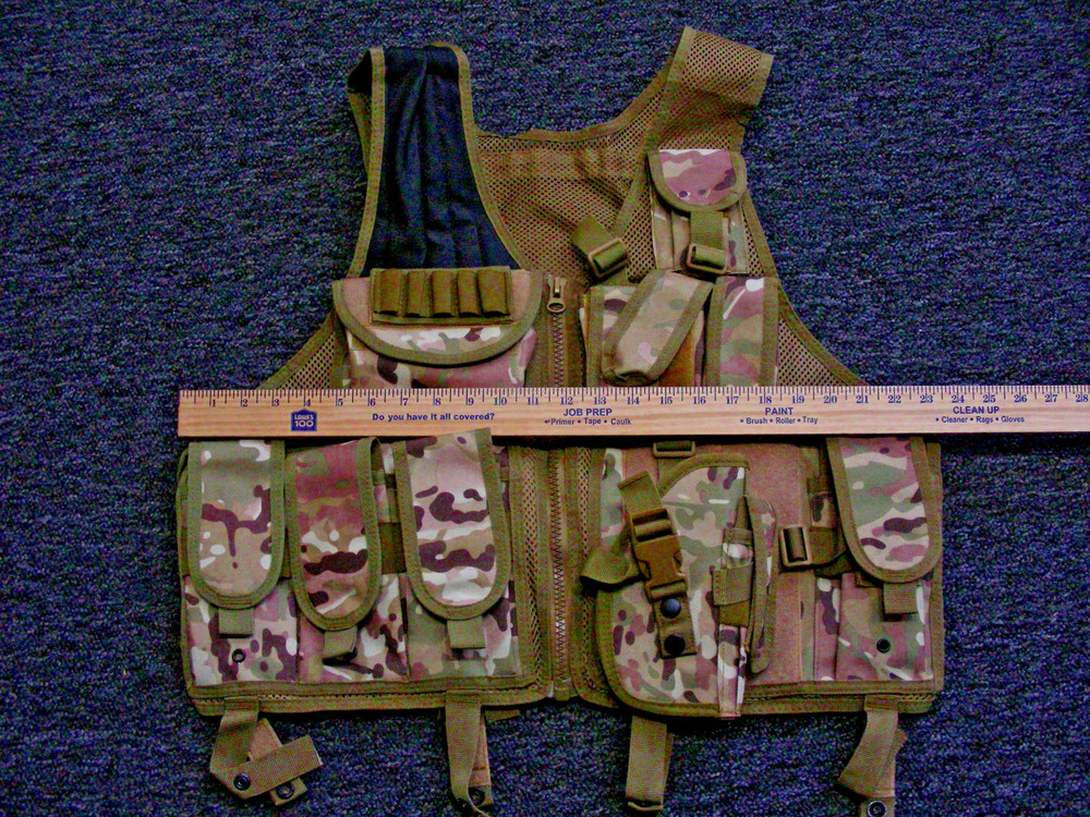 Military Green Camo - Medium Size Tactical Utility Vest!