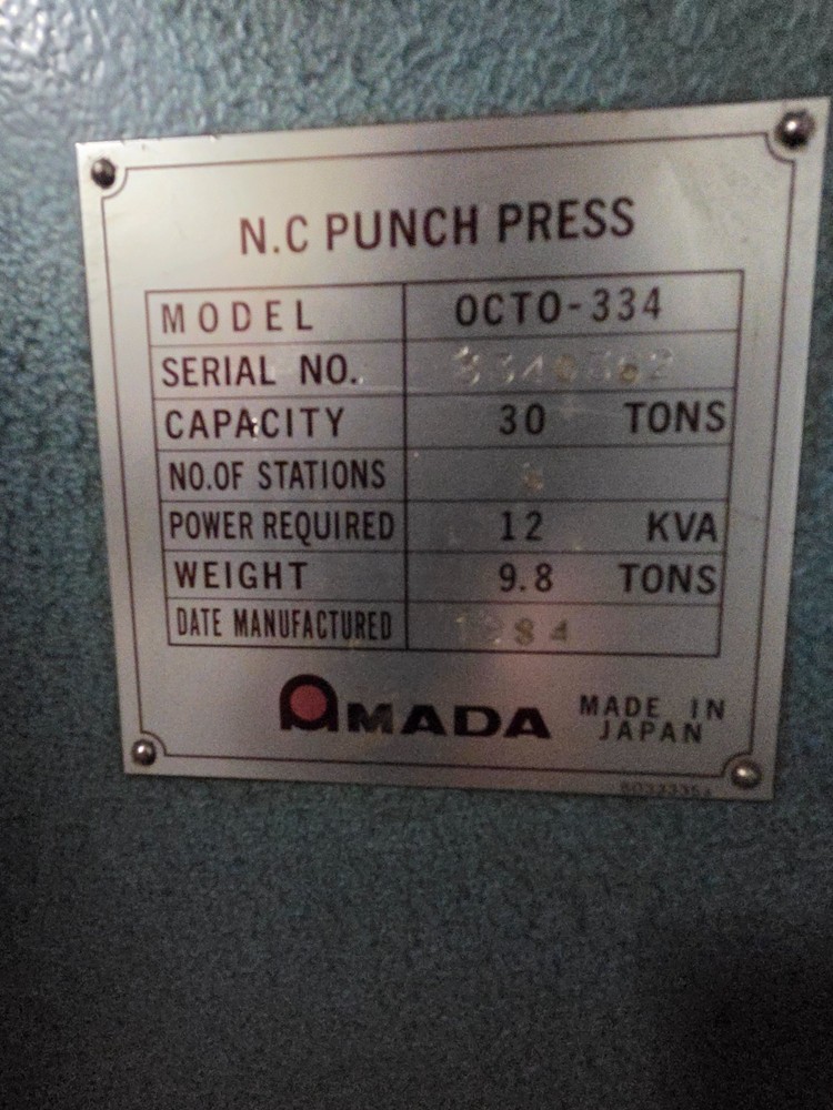 Amada Octo punch press