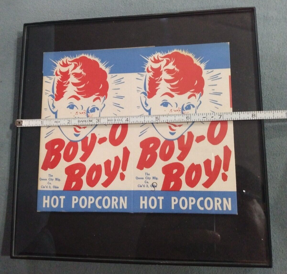 1950s Boy-O-Boy Advertising Popcorn Box Great Graphics