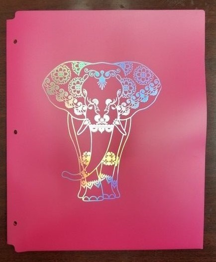 2 Pocket Poly Folders * Elephant * Back to School * Great for Projects * NWT