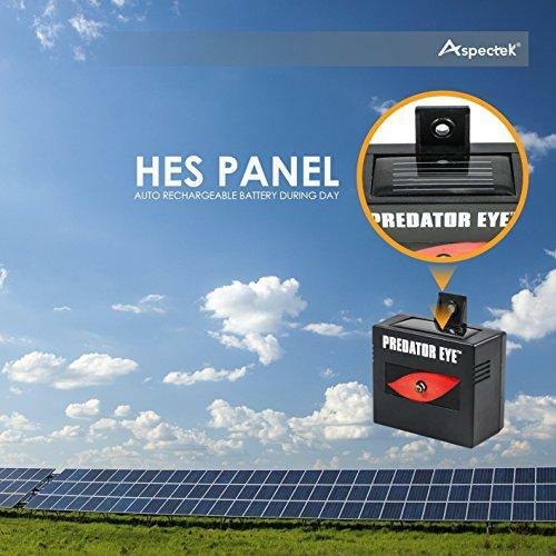 ASPECTEK Predator Eye Night Time Solar Powered Animal Repeller, Waterproof,