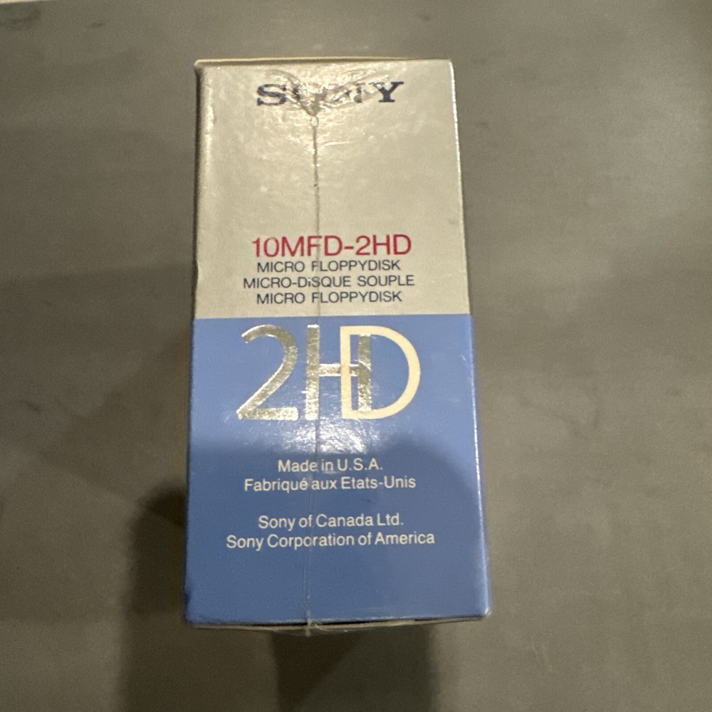 Sony MFD 2HD Double Sided - 3.5” 90mm Micro 10 Floppy Disk Pack - New