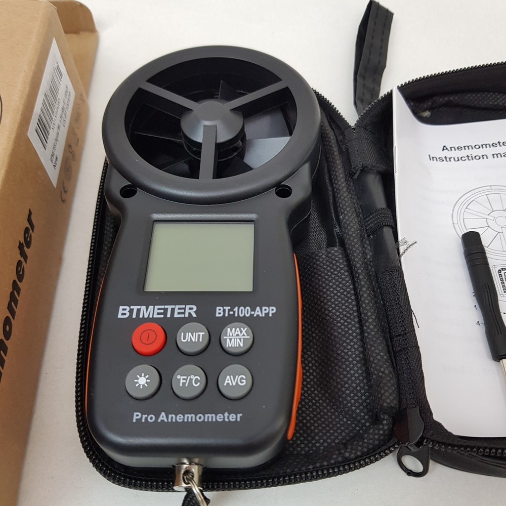 Digital Anemometer Air Flow Meter LCD Wind Speed Gauge Bluetooth APP Test 30m/s
