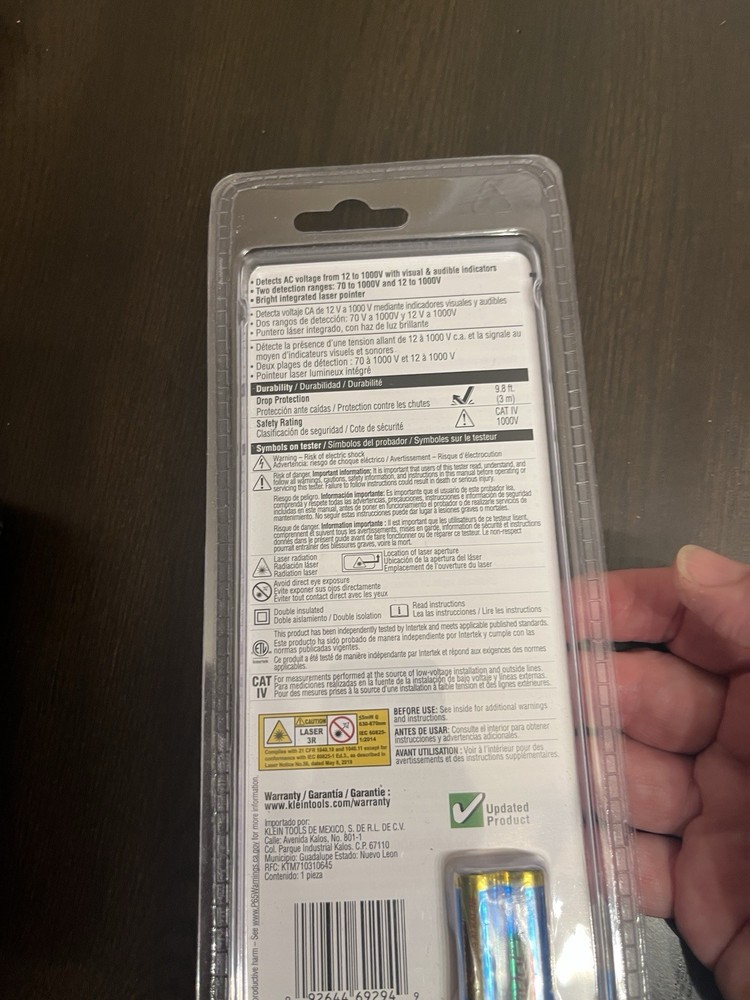 Klein Tools NCVT-5A Dual-Range on-Contact Voltage Tester With Laser Pointer