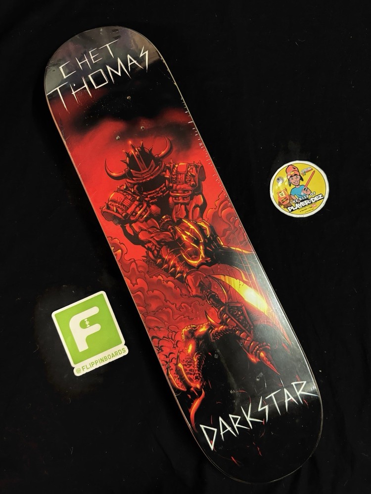 RARE Darkstar Chet Thomas Pro Model Warrior Rage VINTAGE Skateboard Deck Shrink