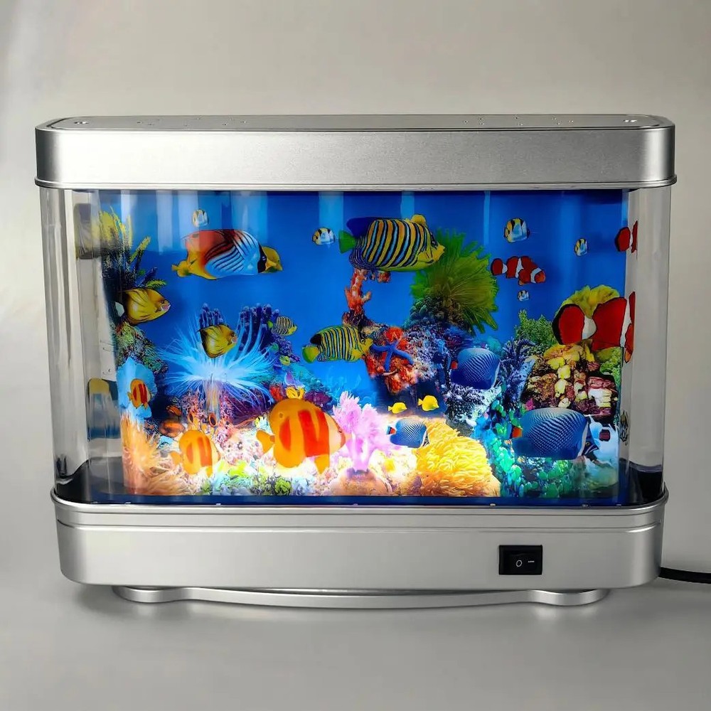 Desktop aquarium fish tank decorative light, USB dynamic fish tank decorative