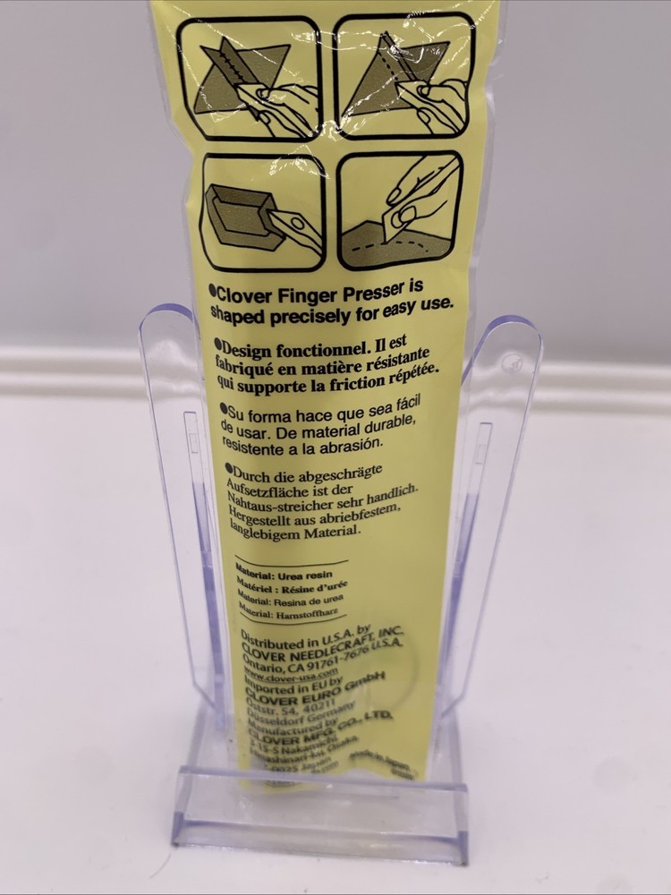 Clover 495 Finger Presser Perfect for Foundation Piecing, Patchwork and Applique