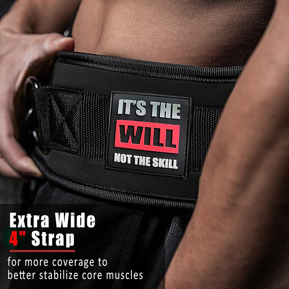 Heavy Duty Dip Belt with Chain - Weighted Pull up Belt for Workout