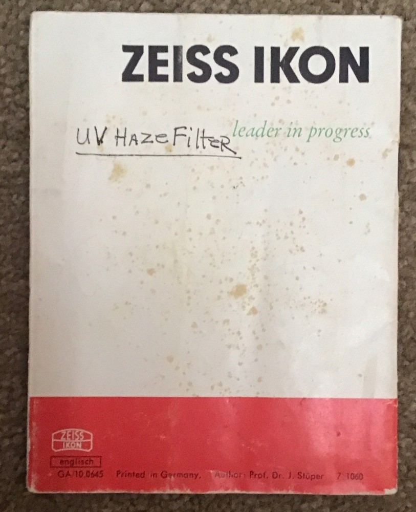 Zeiss Ikon Contessa Matic E Instruction Manual