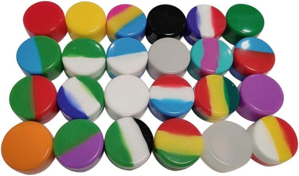 5Ml Lots Silicone Container Box 18 Colors 100Pcs