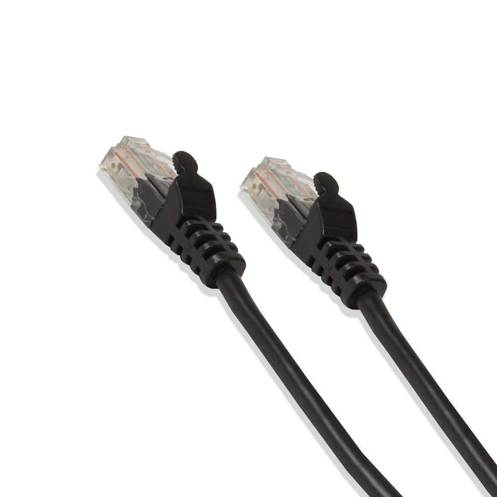 10FT Cat6 UTP Ethernet Network Patch Cable RJ45 Lan Wire Black (25 Pack)