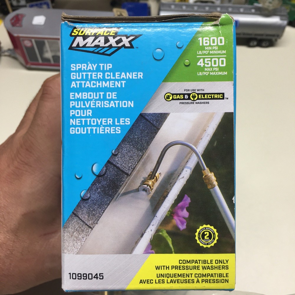 Surface Maxx Spray Tip Gutter Cleaner Attachment Pressure Washer Compatible