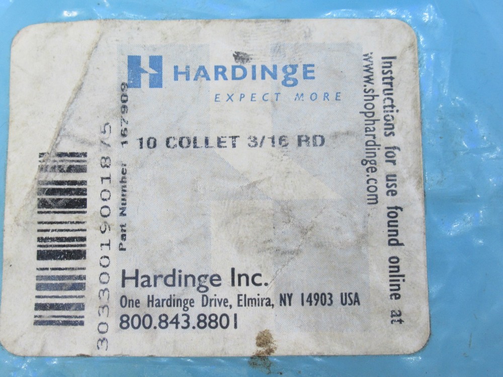 (NEW) HARDINGE 10 Collet 3/16 RD