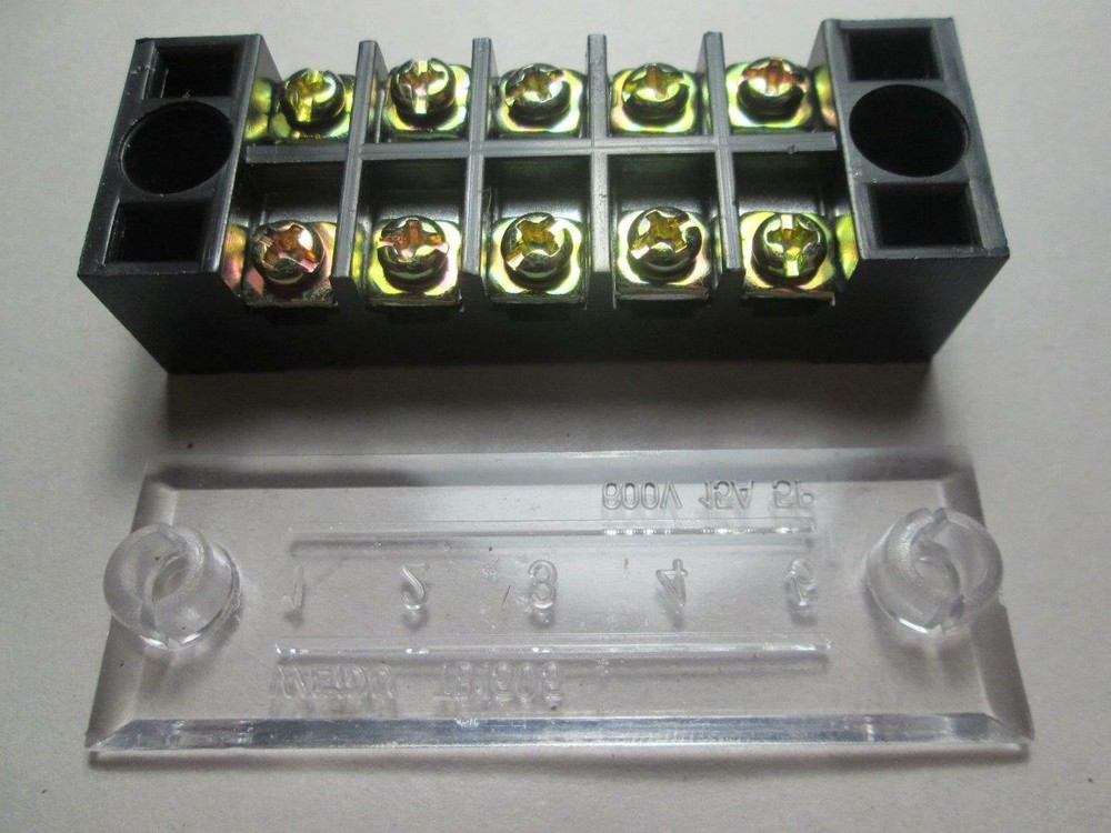 5 Terminal Blocks 600V 15Amp 5 Position Duel Row