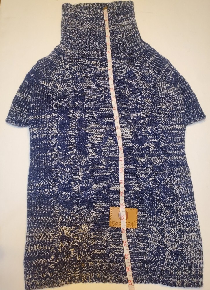 Cooltail Dog Sweater Size Large Blue Knit Jacket
