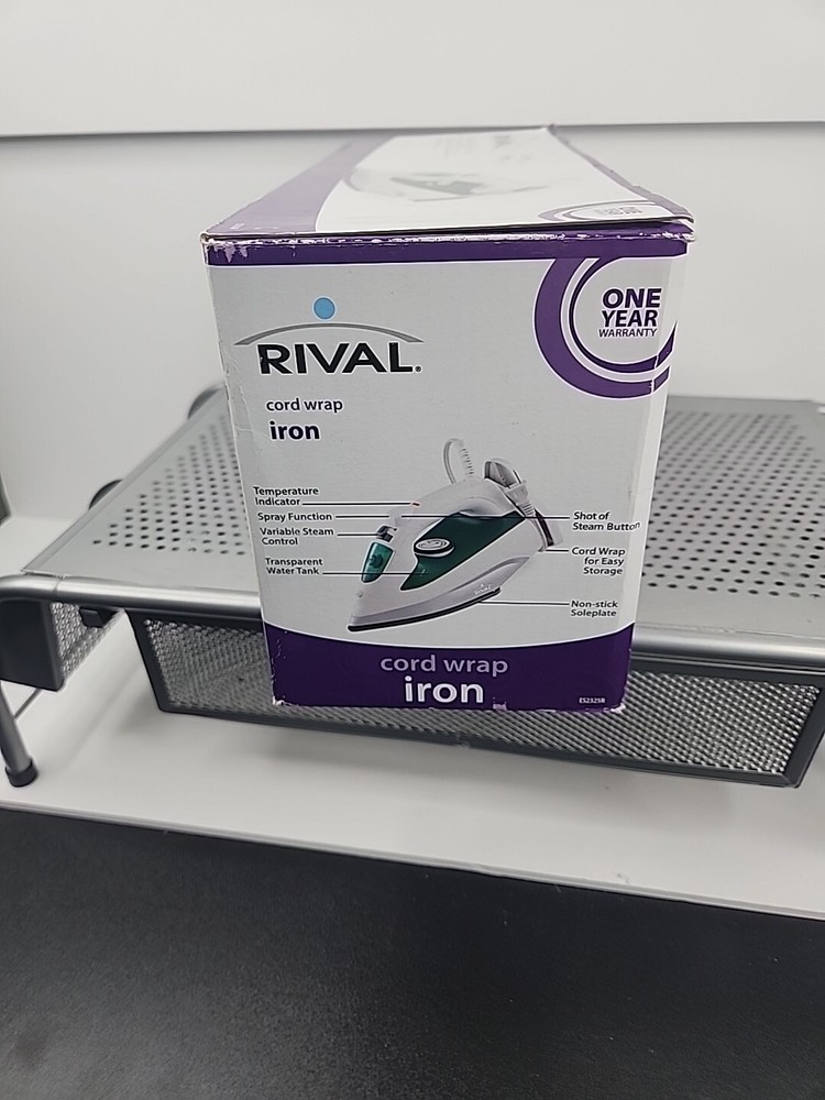 RIVAL Cord Wrap Iron Steam Control Spray Function Temperature Indicator New