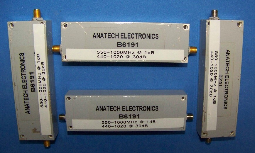 One Anatech 550-1000MHz 1dB down BPF. 30dB down @ 440 1020MHz fully tested.
