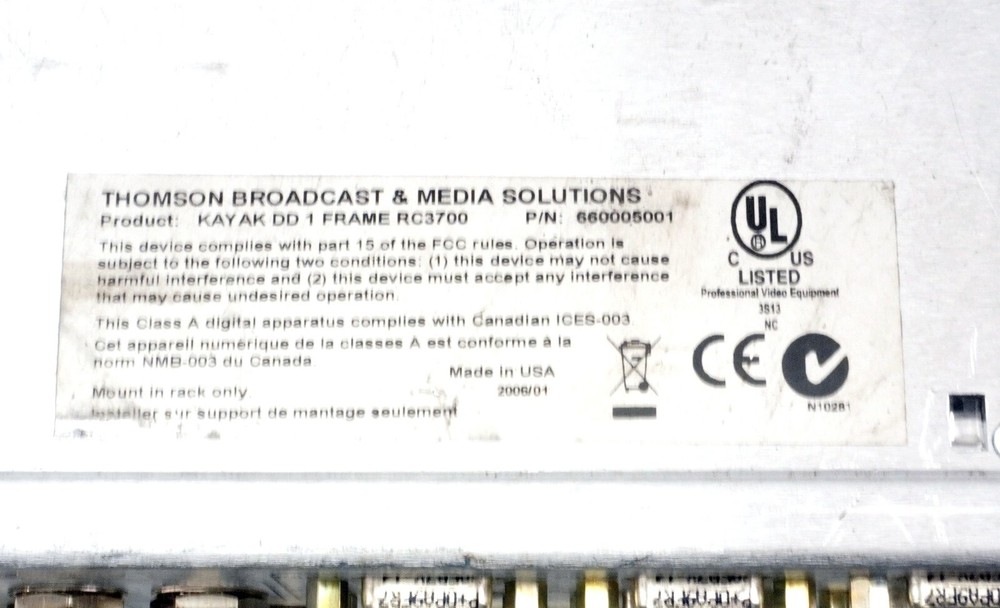 Grass Valley Kayak DD 1 M/E Digital Switcher O