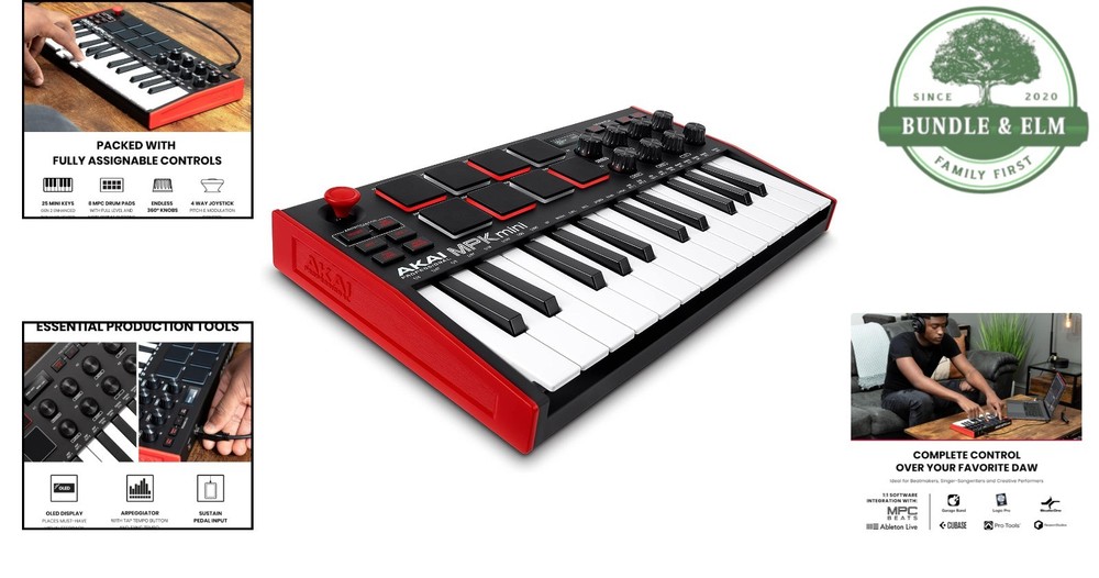 Versatile USB MIDI Controller with 8 Backlit Pads & Native Instruments Bundle