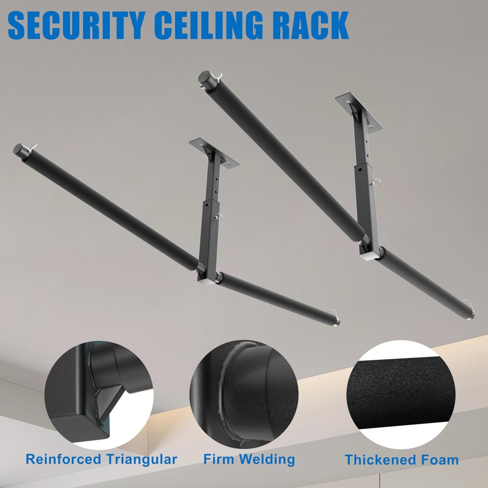Double Paddleboard/Surfboard Ceiling Storage Rack, Adjustable Overhead Garage...