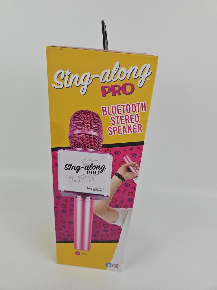 SING ALONG PRO WIRELESS BLUETOOTH KARAOKE HANDHELD MICROPHONE - PINK