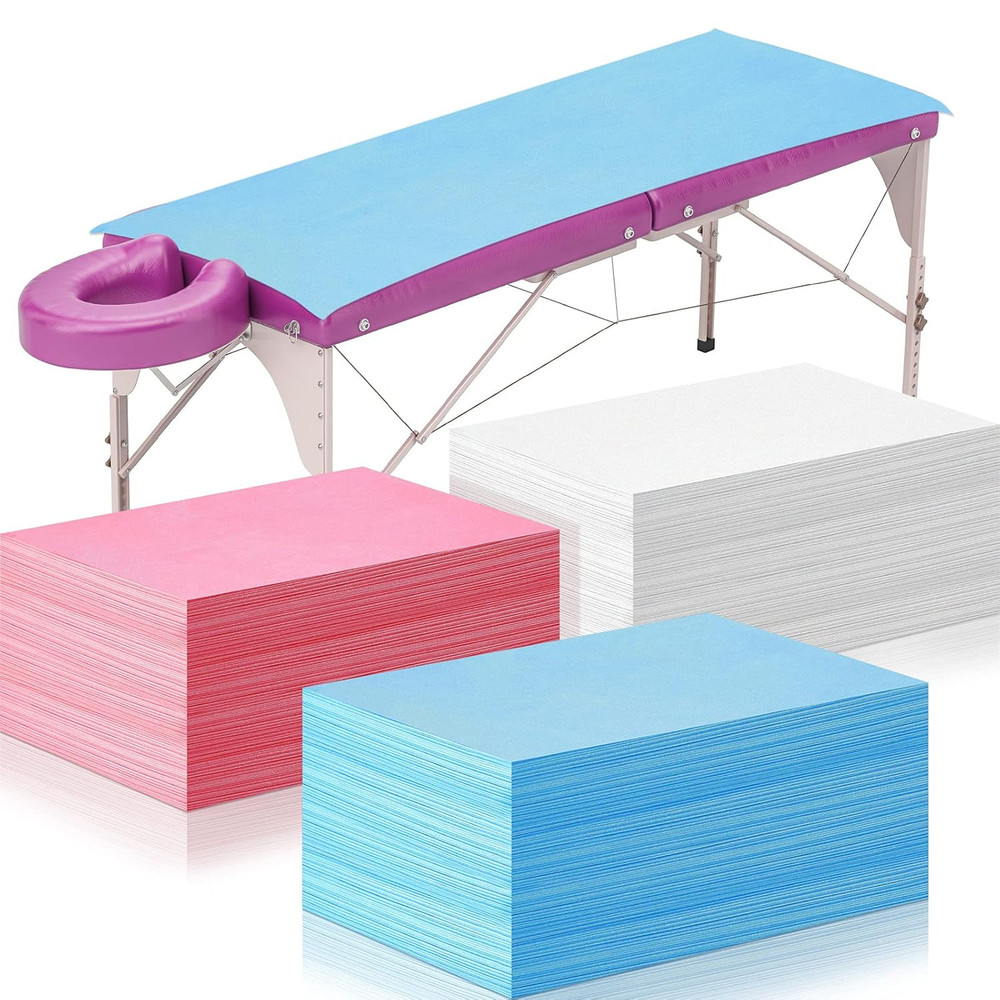 60 Pcs Disposable Bed Sheets 31" X 70" Massage Table Sheets Waterproof Oilproof
