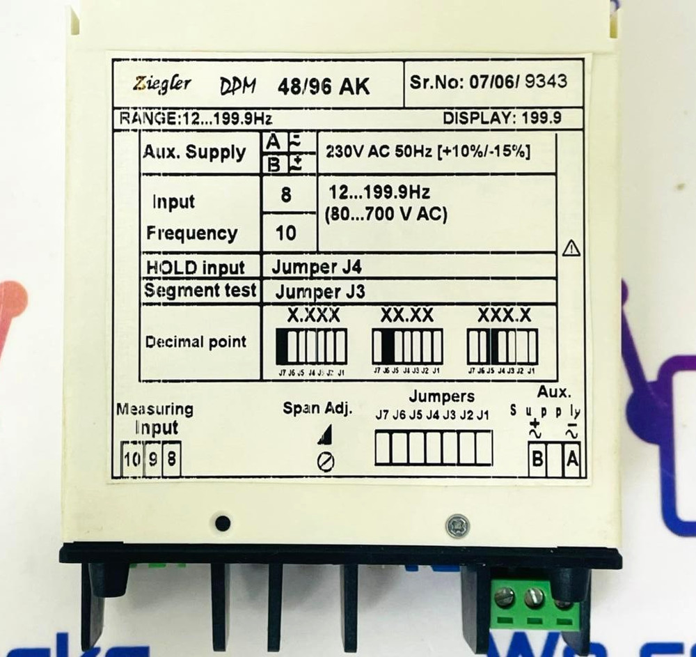 ZIEGLER DPM 48/96 AK Digital Panel Meter