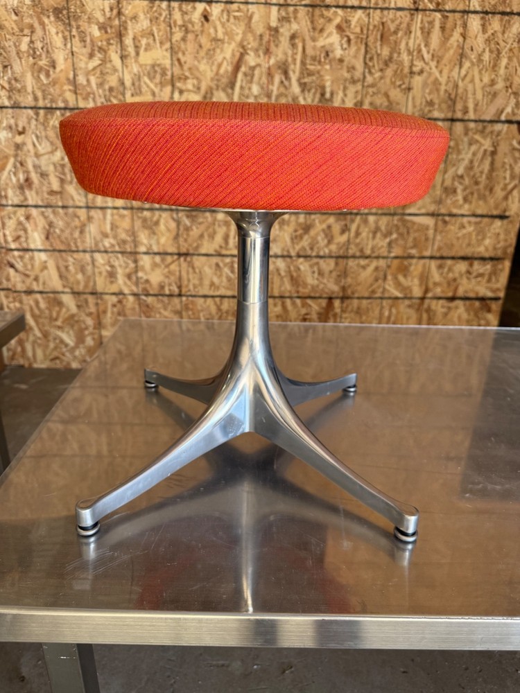 📈 Original ORANGE HERMAN MILLER George Nelson Pedestal Stool
