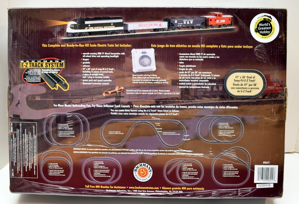 BACHMANN HO Scale THOROUGHBRED Train Set - Factory Sealed