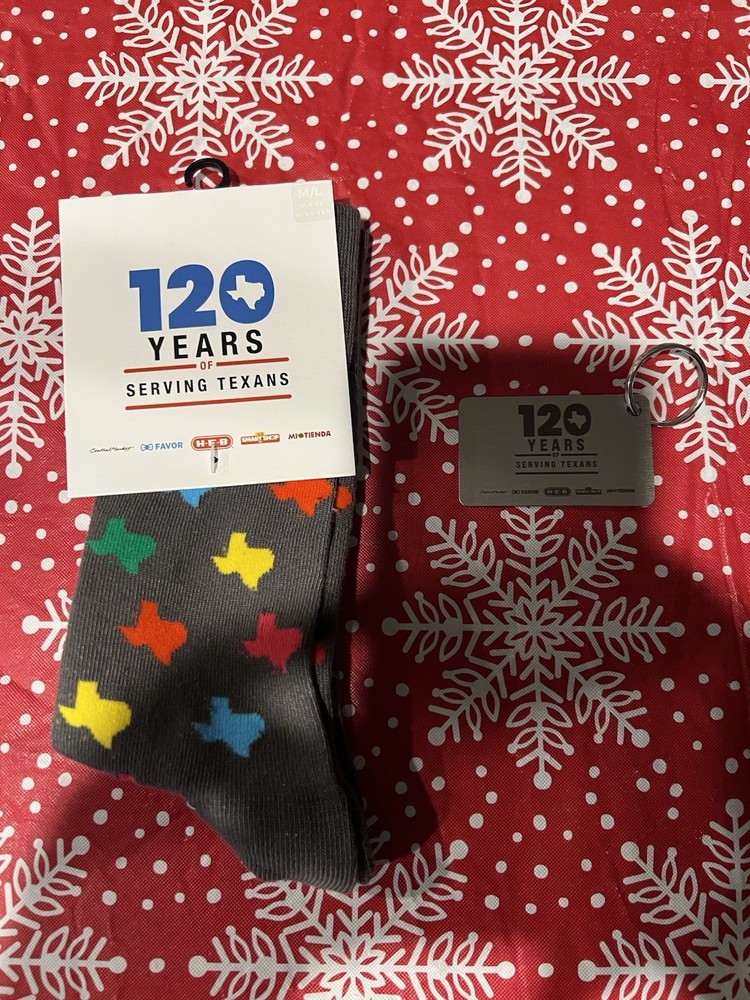 HEB collector Socks & Used Reloadable Gift Card