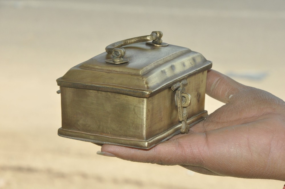 Vintage Brass Handcrafted Solid Heavy Fine Quality Jewellery Box